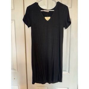 Olivia Rae Black V-Neck Dress